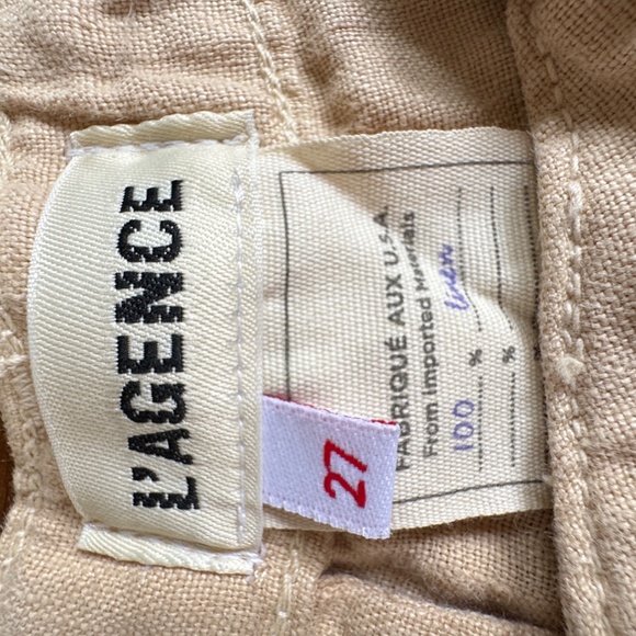 L’AGENCE 100 PERCENT LINEN SHORTS - Picture 7 of 7